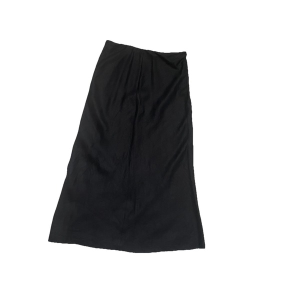 BR Banana Republic 100% Linen Black Maxi Skirt Size L Summer Evening Bohemian - Picture 8 of 14